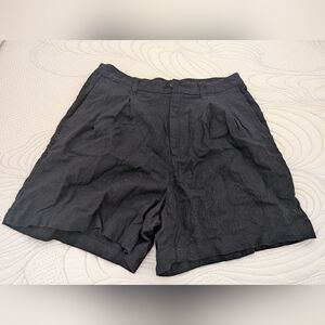 Gap linen high rise pleated shorts